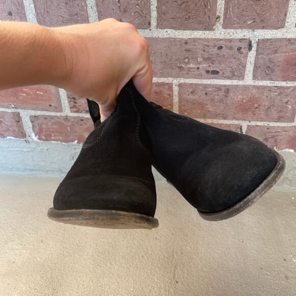 Isabel Marant Crisi Slouchy Black Suede Ankle Boots Booties sz 37 Hidden Wedge - Picture 12 of 15